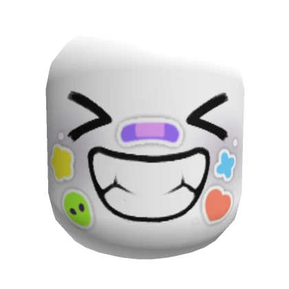 Sticker Smile Face Mask - White