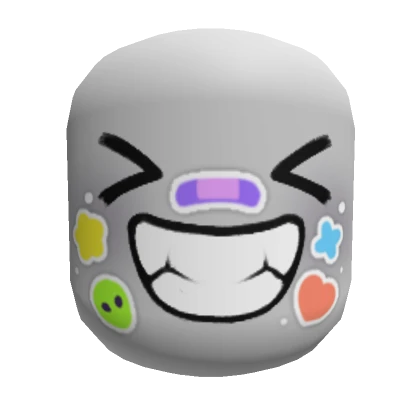 Sticker Smile Face Mask - Grey