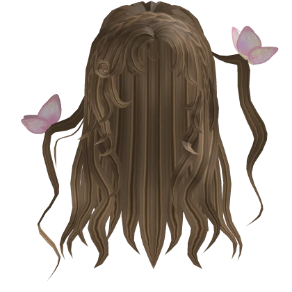 Brown Fairy long Hair with Butterfly 