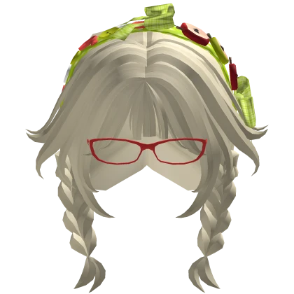 mori kei igari blonde apple green plaid headband