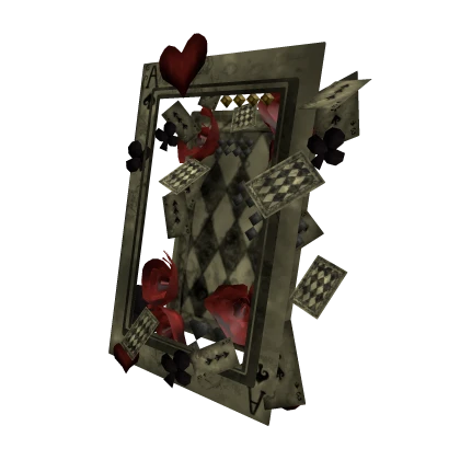 Vintage Gothic Whimsy Red Card Frame