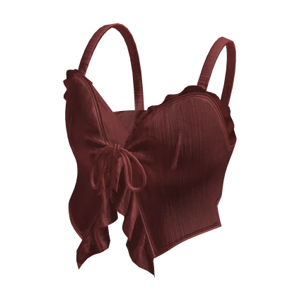 Red Tie Crop Top