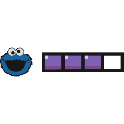 Cookie Monster 8-Bit Hp Health Bar 