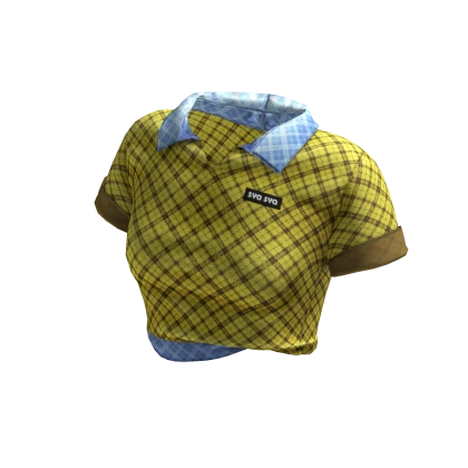 ☆ classy yellow plaid shirt