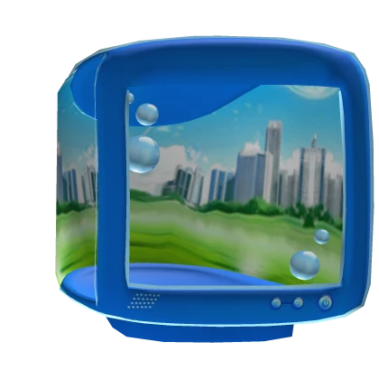 Frutiger Aero Eco City Monitor Head🫧🌍🌿🐠🌐