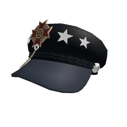 Black Military-Style Hat 3.0