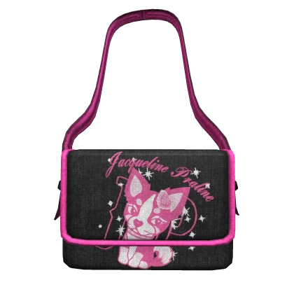 Vintage Nerdy Scene Crossbody | Black & pink