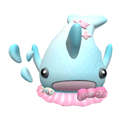 cute pastel blue and pink dolphin fish ruffle hat 