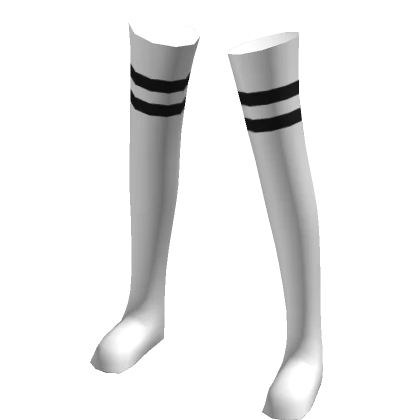 Long White Socks with Black Band