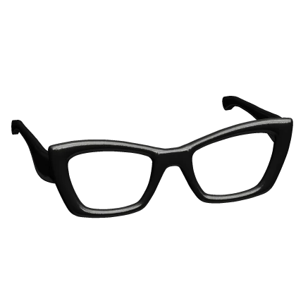 Oversized Cat Eye Glasses in Black