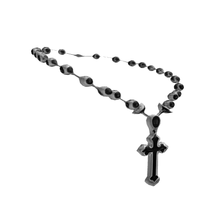 Sided cross head necklace