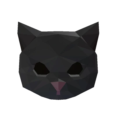 LowPoly Black Cat Mask