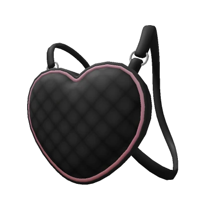 Trendy Kawaii Black Heart Backpack