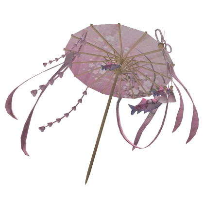 japanese koi windy umbrella in pink
