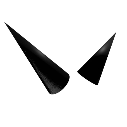 Black spiky horns