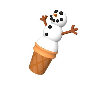 Tasty Snowman Ice Cream Treat