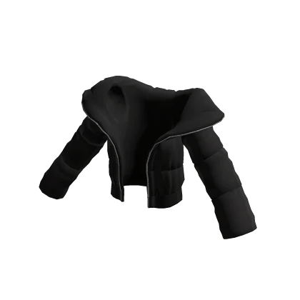 Off Shoulder Puffer Jacket Black