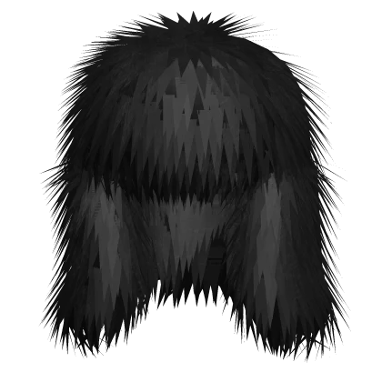 Big Fluffy Black Ushanka