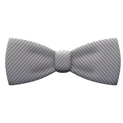 Pinstripe Bow Tie - White