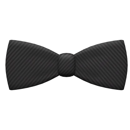 Pinstripe Bow Tie - Black