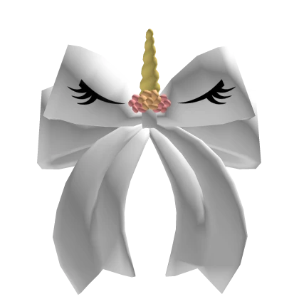 Unicorn Long Hair Bow