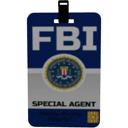 Typical FBI employee badge