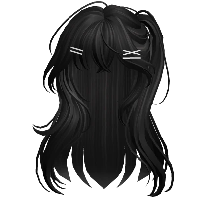 Black Anime Hairstyle Girl w/ Side Ponytail