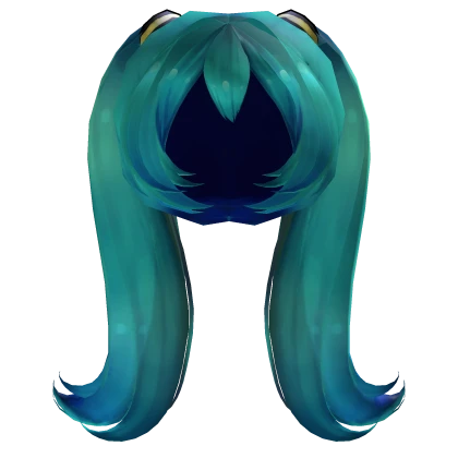 Monitoring Miku blue green pigtails neon classic 