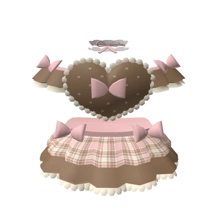 💟3.0 Beautiful Chocolate heart set w white lace