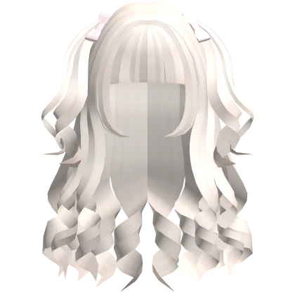  ♡ : platinum pretty princess long curly hair 