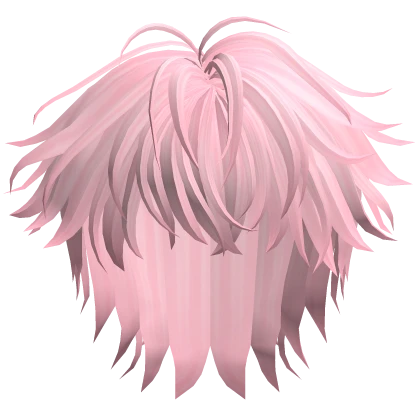 Pink - Messy Fluffy Cool Anime Male Hair