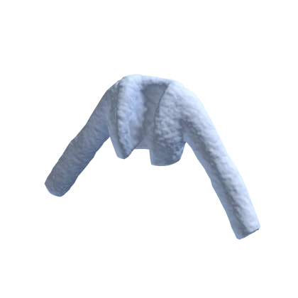 Cropped Fur Jacket Blue