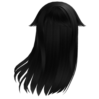 ♡ ꒰ windy black saya flowy anime hair ꒱
