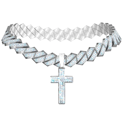 silver cross chain neckalce