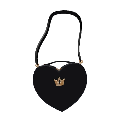 Royal Heart Purse Black