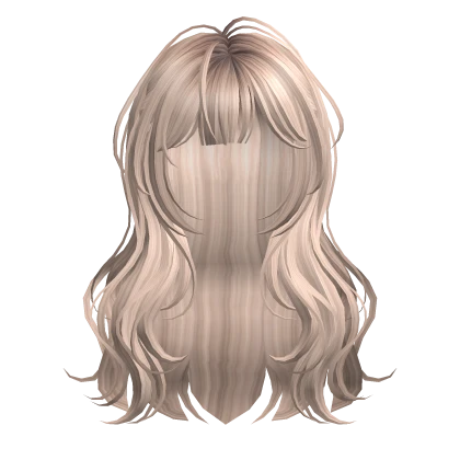 Platinum Blonde Cute Wavy Hair