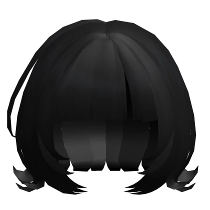 Black short spiky coquette cutecore cute hair