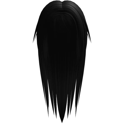 ☆ Black Long Straight Middle part Wispy Girl hair