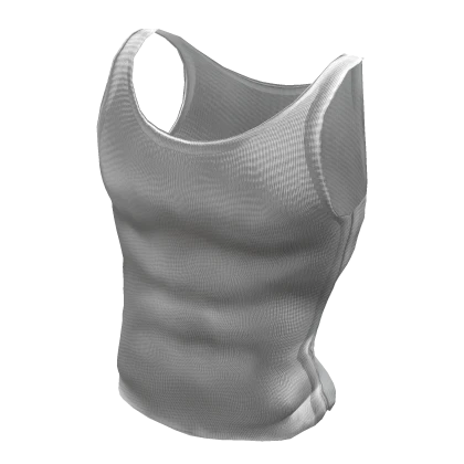 White Ribbed Muscle Tank Top