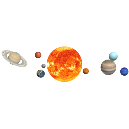 Solar System Head Glowing Sun