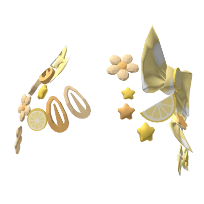 Pastel Lemon Theme Decora Hair clips