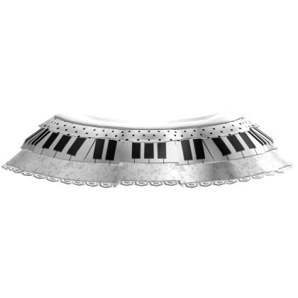 white gothic piano lace ruffled skirt