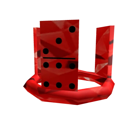 Red Sparkle Time Domino Crown
