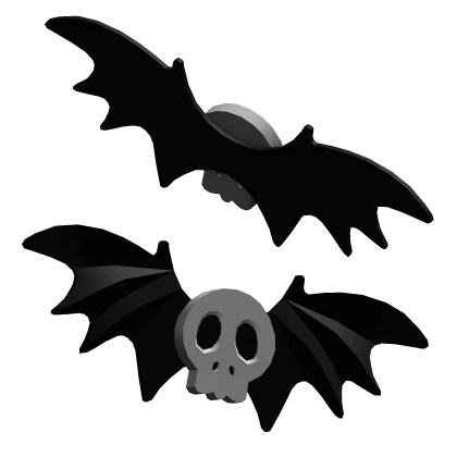 Hair Clip Skull Bat Wings Flying Clips Halloween