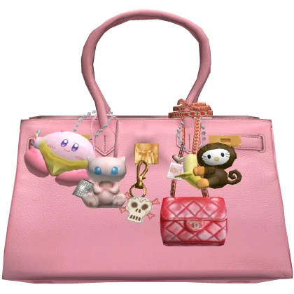 Birkin Charm Designer Bag (Pink)