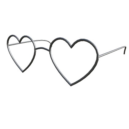 Silver Wireframe Heart Glasses