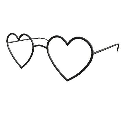 Black Wireframe Heart Glasses