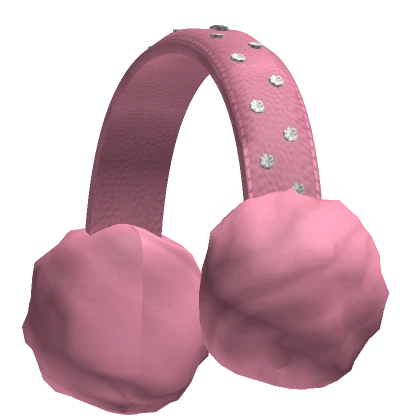 Pink Rhinestone Earmuffs