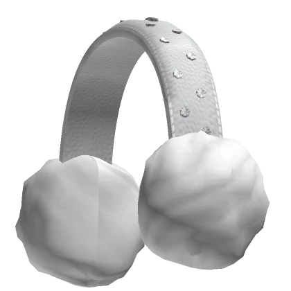 White Rhinestone Earmuffs