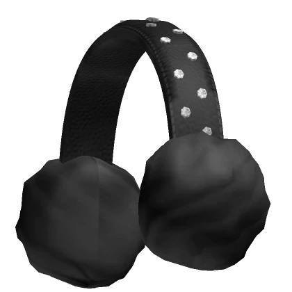 Black Rhinestone Earmuffs